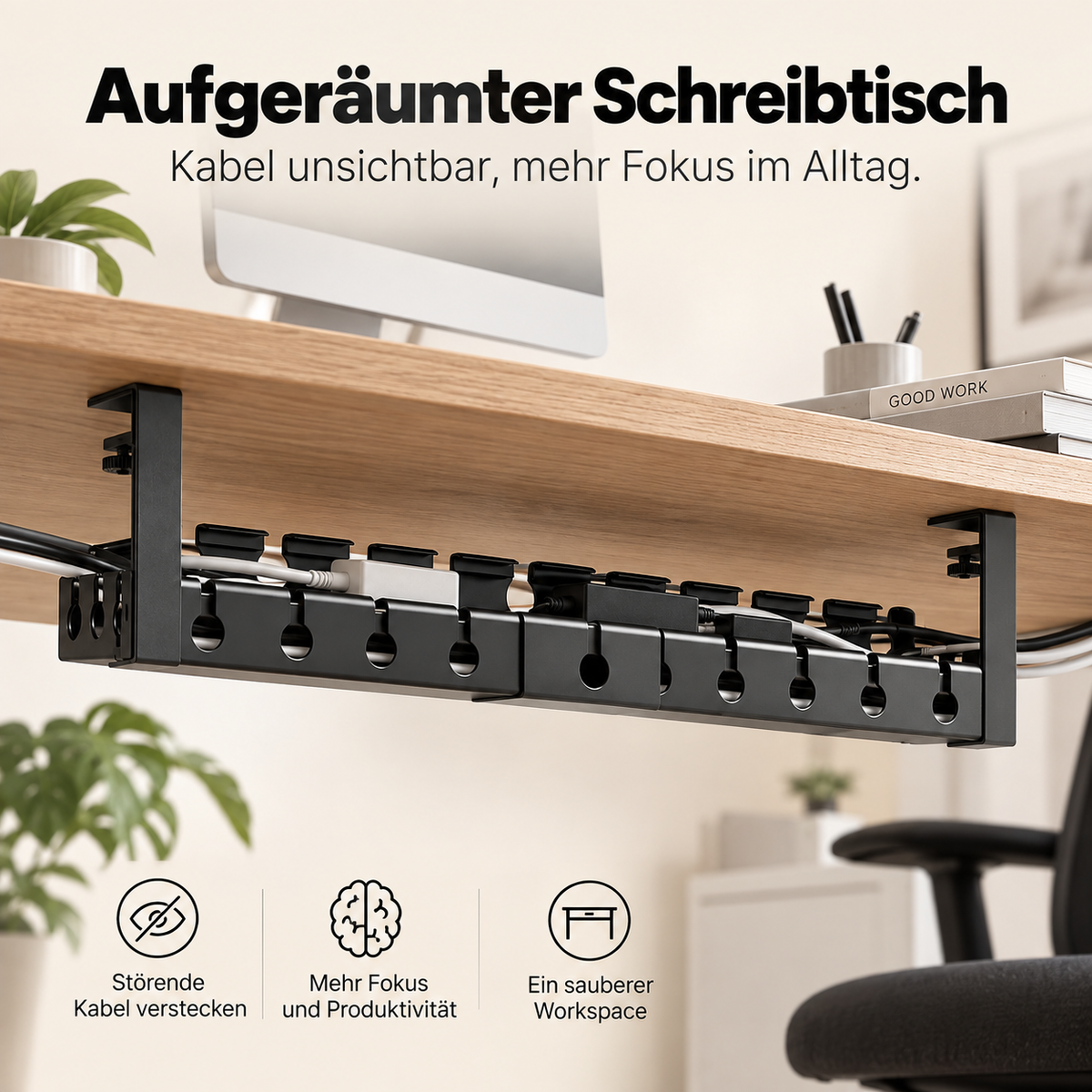 DeskFlow – Ausziehbares Kabelmanagement-System