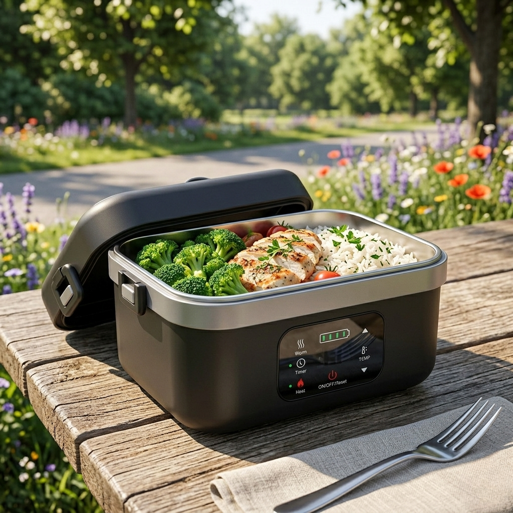 Luno – Kabellose, wiederaufladbare Lunchbox mit Selbsterwärmung