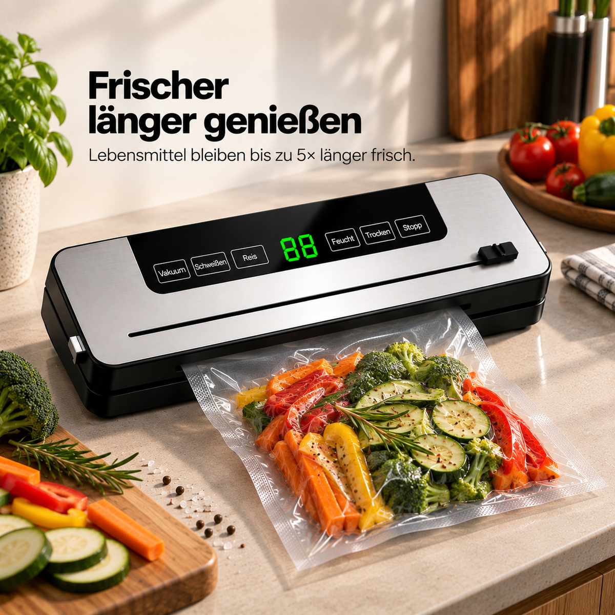 FreshLock – Kompaktes Vakuumiersystem für den täglichen Gebrauch