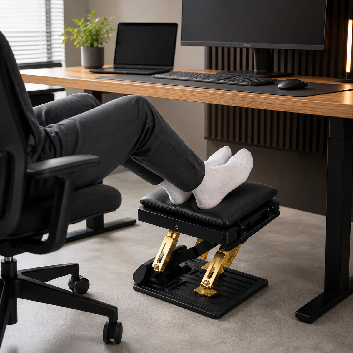 ComfyLeg – Die mobile Fußstütze für Büro, Auto & Zuhause