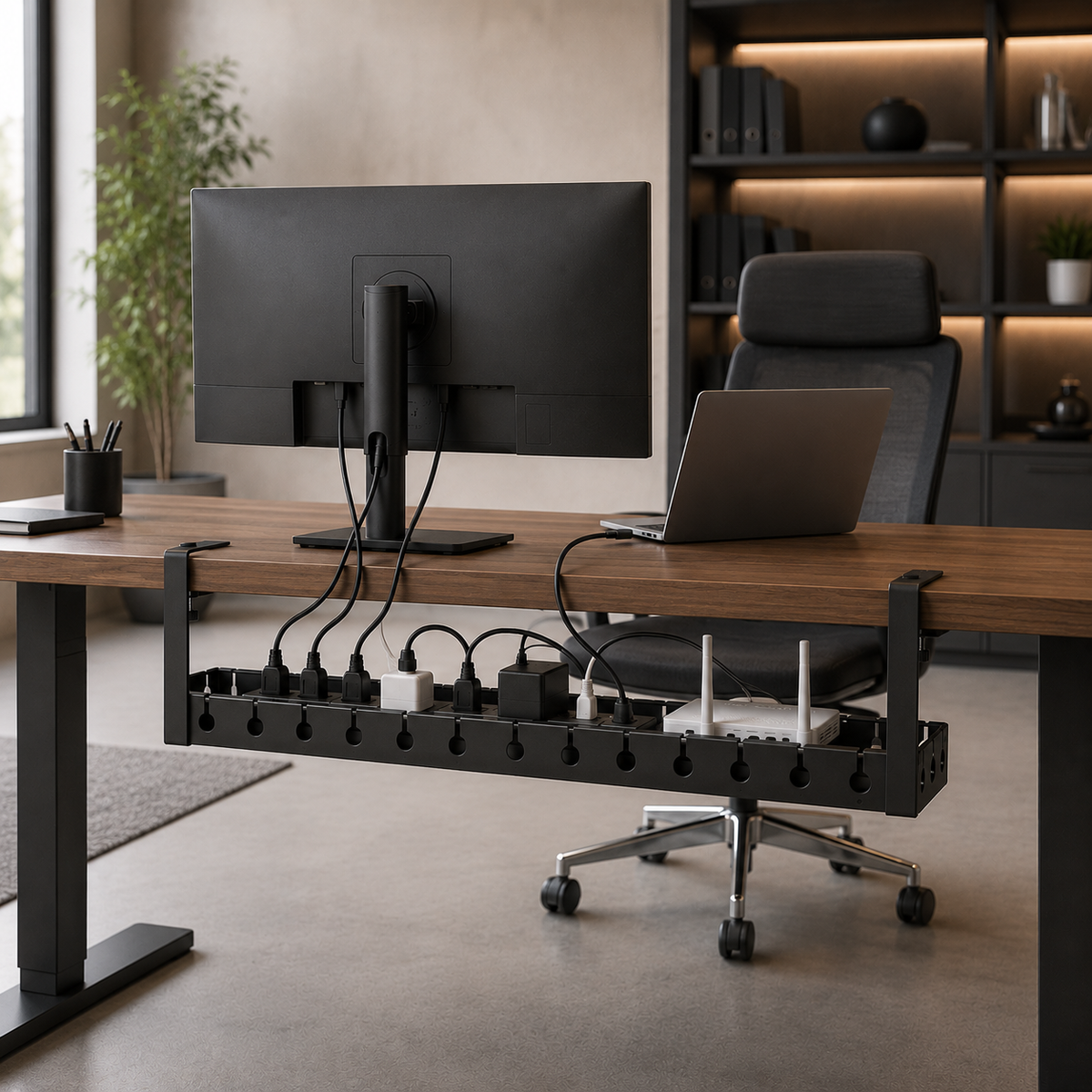 DeskFlow – Ausziehbares Kabelmanagement-System