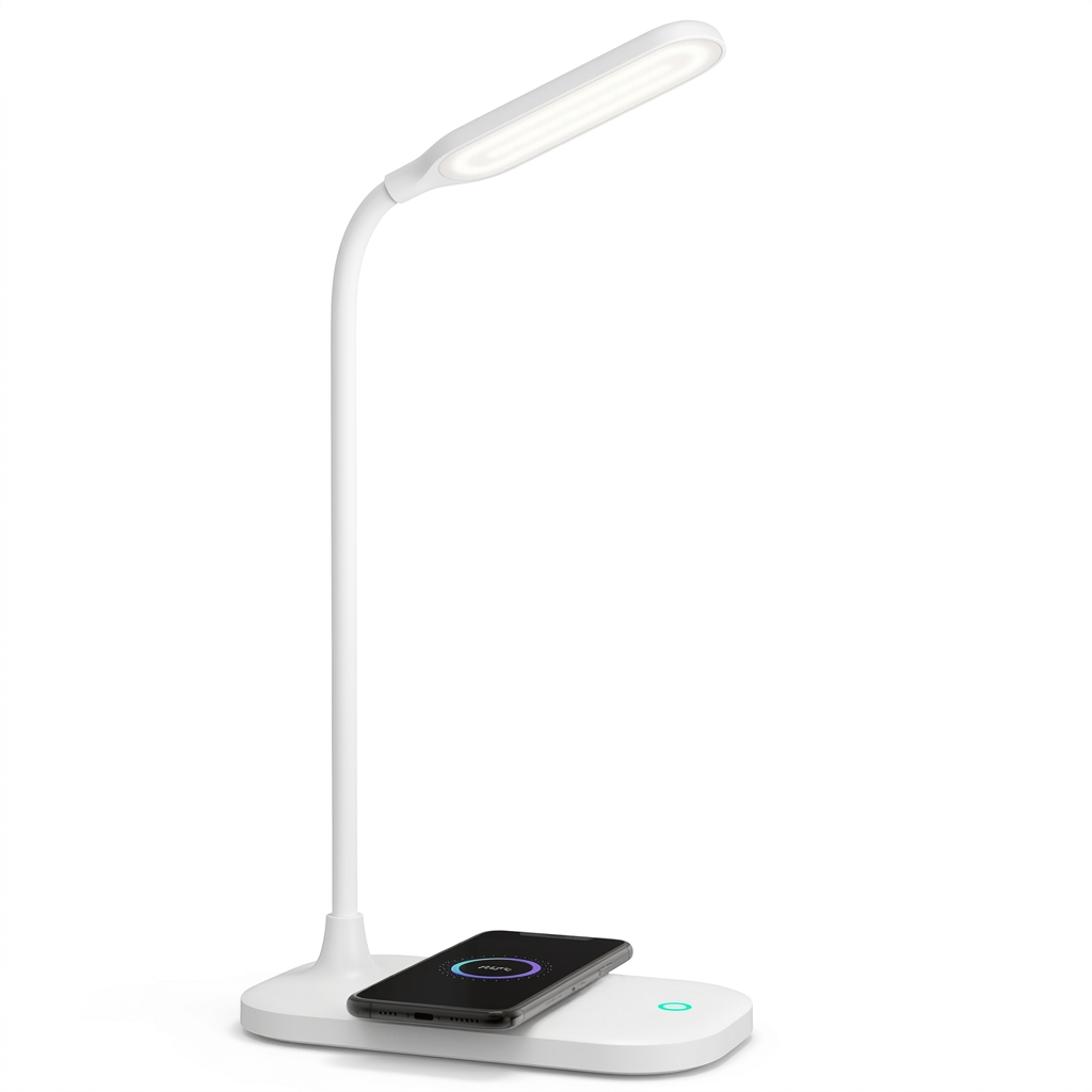 LumaCharge – 3-in-1 LED Schreibtischlampe mit Wireless Schnellladefunktion