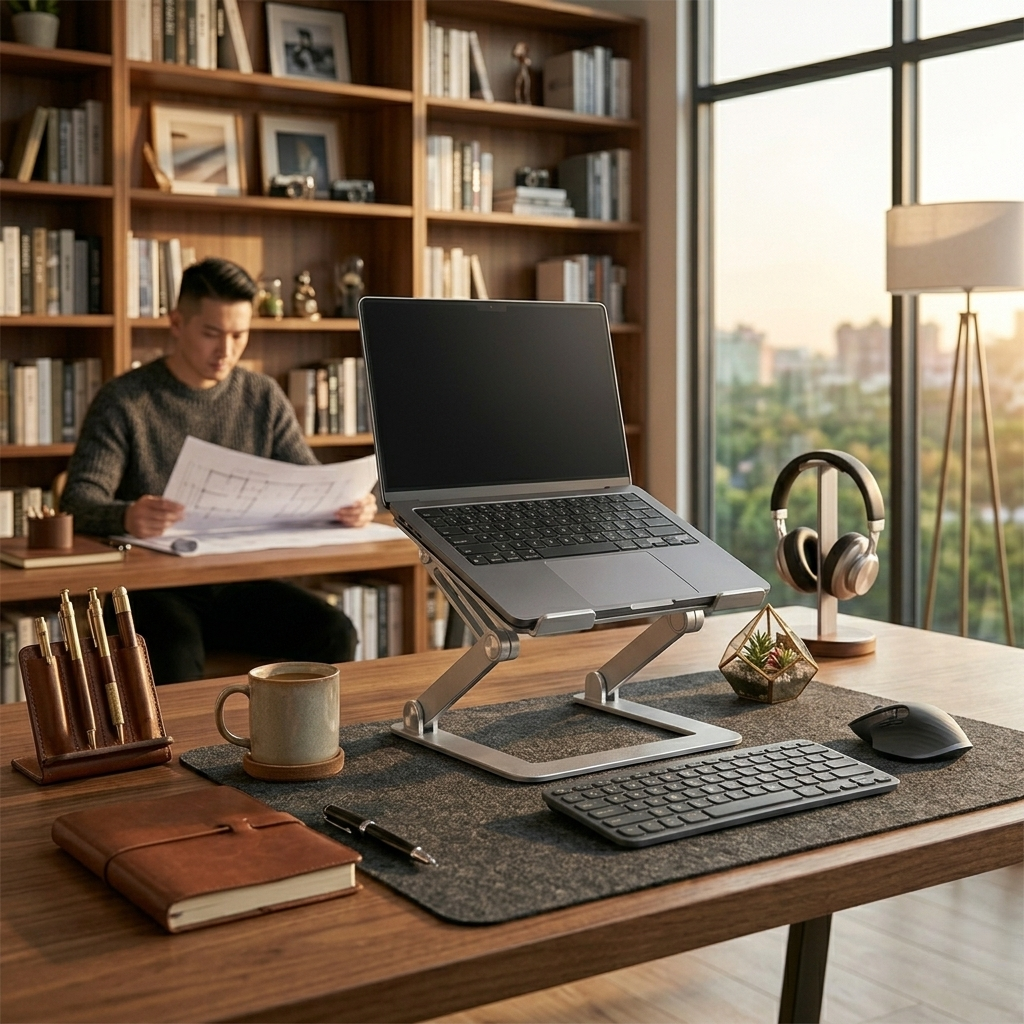 Laptix – Verstellbarer Laptop- & Tablet-Ständer aus Stahl bis 17 Zoll