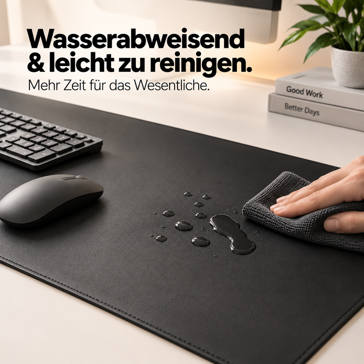 Lumia – Premium Schreibtischunterlage aus Leder & Kork