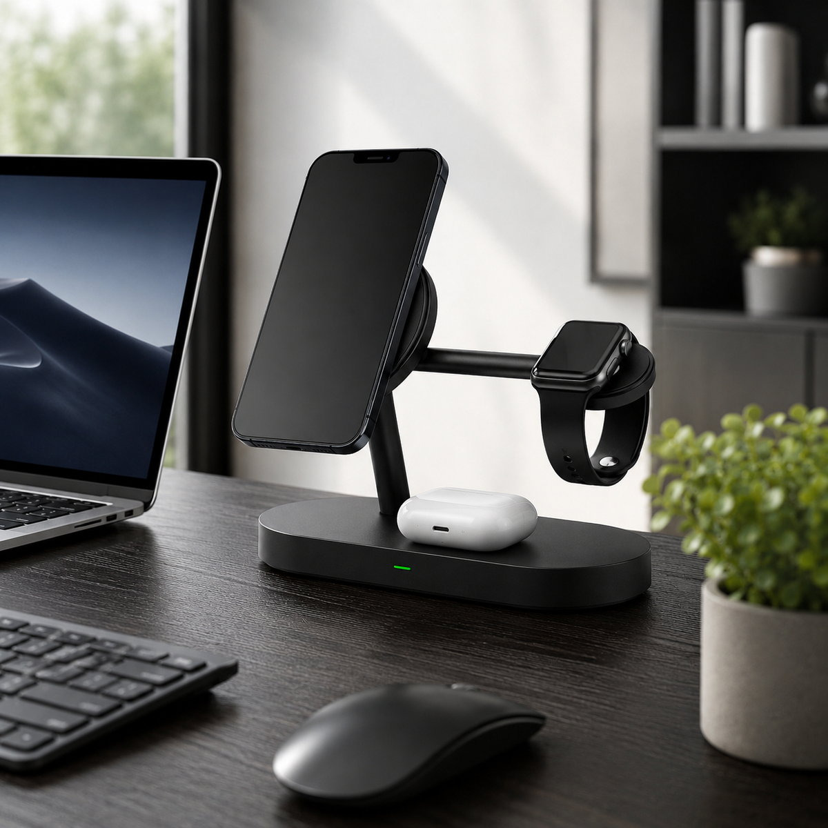 Aura – Eleganter 3-in-1 Magnet-Ladeständer
