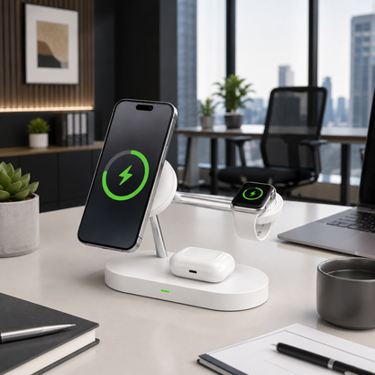 Aura – Eleganter 3-in-1 Magnet-Ladeständer