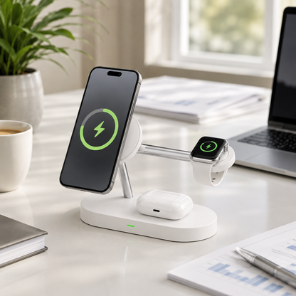 Aura – Eleganter 3-in-1 Magnet-Ladeständer