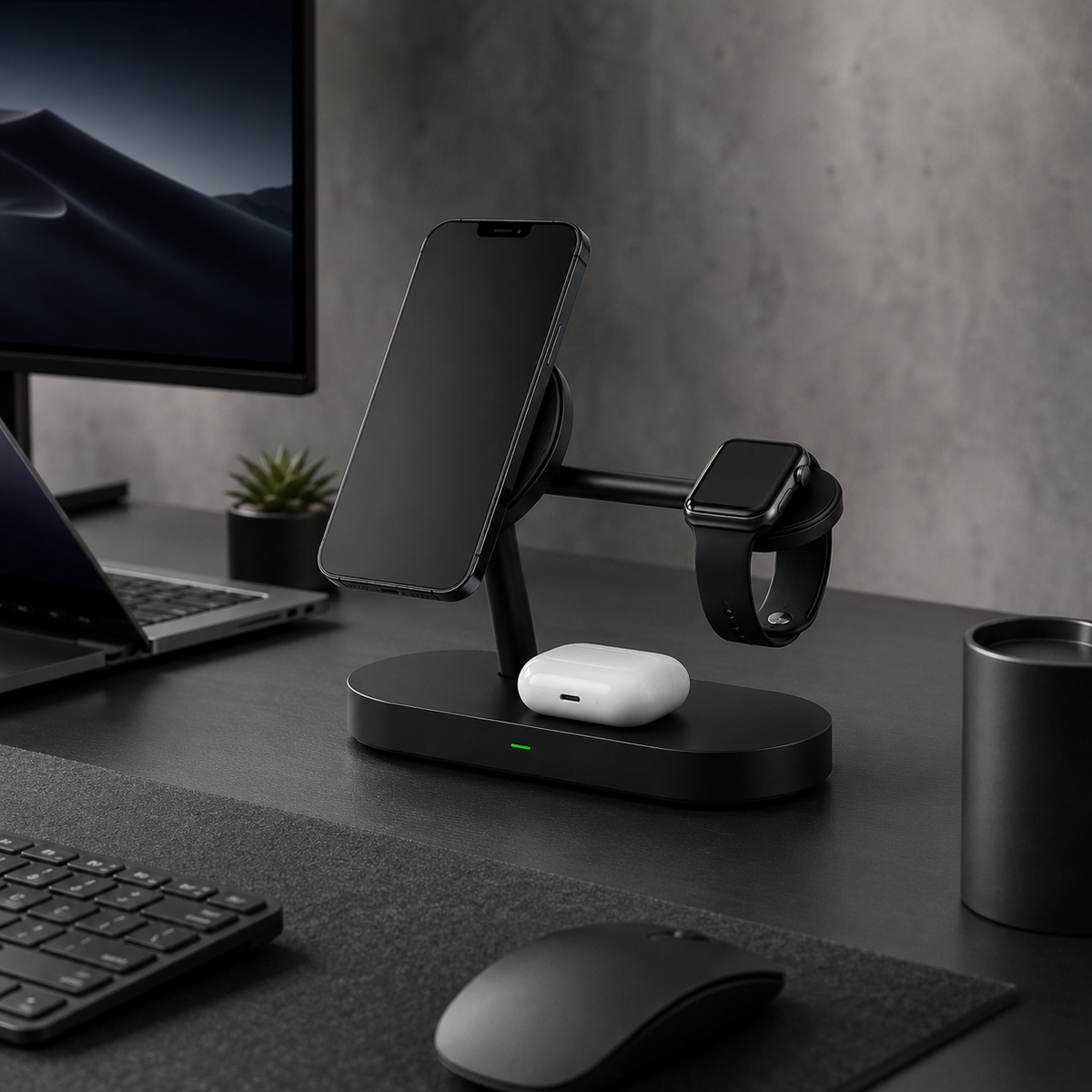Aura – Eleganter 3-in-1 Magnet-Ladeständer