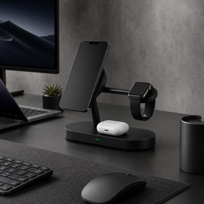 Aura – Eleganter 3-in-1 Magnet-Ladeständer
