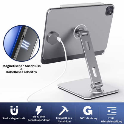 MagnoStand – Magnetischer iPad Ladeständer aus Aluminium