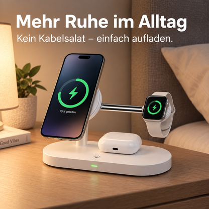 Aura – Eleganter 3-in-1 Magnet-Ladeständer