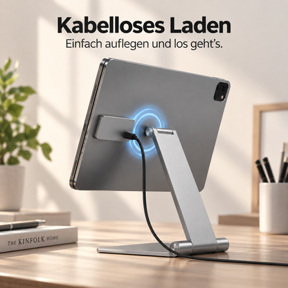 MagnoStand – Magnetischer iPad Ladeständer aus Aluminium