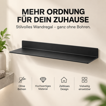 PureLine – Schwebendes Wandregal – Stabil & Bohrfrei